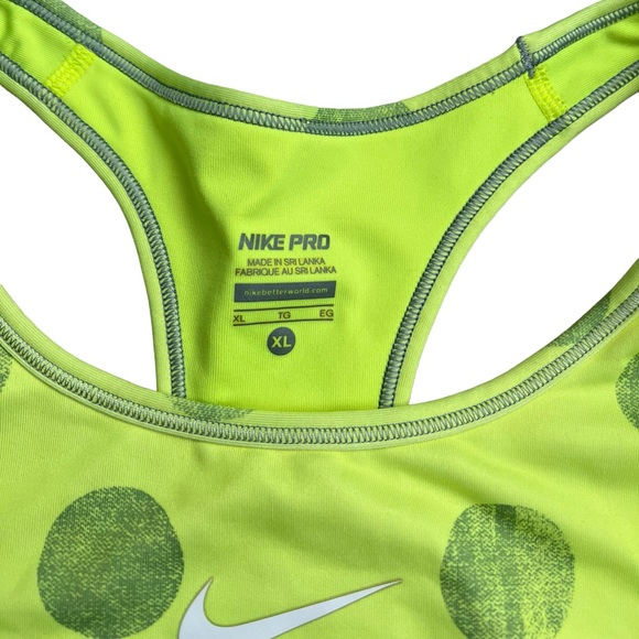 Nike Pro Women Compression Bra XL Green - Picture 2 of 5